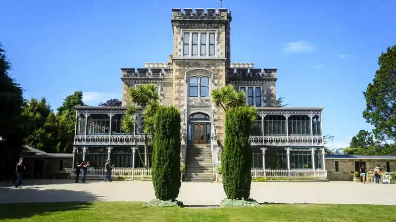 The stone front of Larnach Castle on the Otago Peninsula
