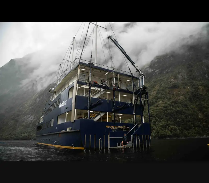Day 7 of 10 day Glaciers and Overnight Fiordland: Milford Mariner Overnight Cruise return to Queenstown by coach
