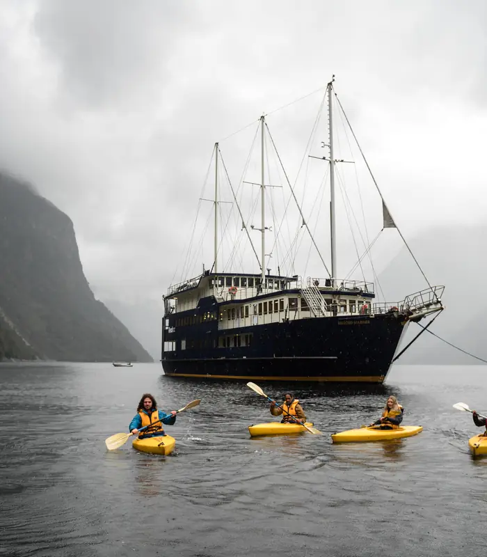 Overnight Boat in Milford Sound