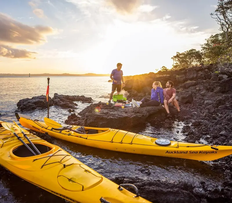 Day 6 of Northern Beach Explorer: Sunset Kayak to Rangitoto Island & BBQ Dinner with Auckland Sea Kayaks